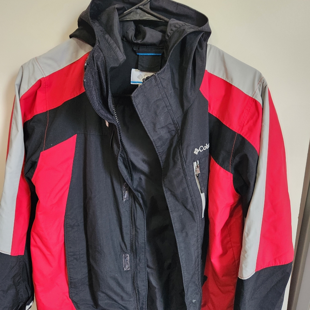 Columbia Boys' Outdoor Jacket Sz. 10/12 Black/Red